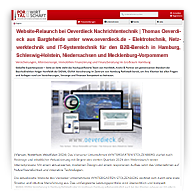 Oeverdieck Nachrichtentechnik, Bargteheide - Presse-Screenshot PortalDerWirtschaft